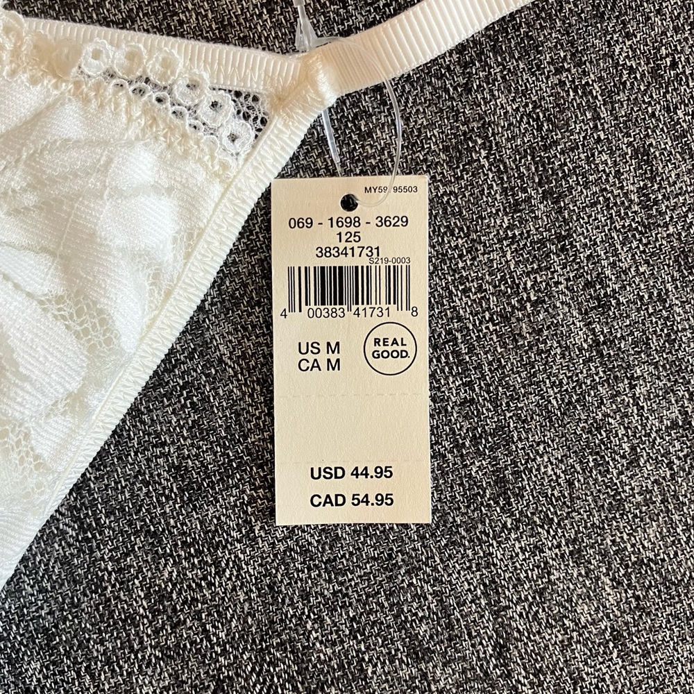 ✨4.99 SHIP✨ NWT Aerie Hibiscus Lace Padded Longline Bralette Floral Bra M - Picture 8 of 10